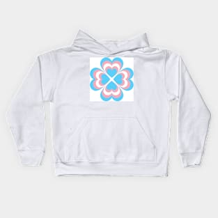 Trans clover hearts Kids Hoodie